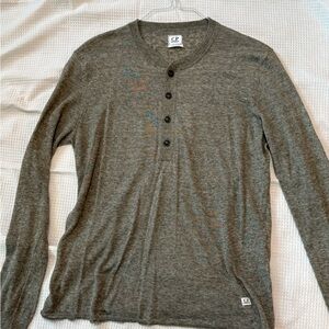 CP Company Long Sleeve Shirt in taupe made in Italy